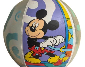 Beach Ball The Wet Set Intex  Disney Mickey Mouse Donald Goofy 12" Vintage