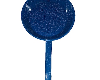 Vintage Pan Blau gesprenkelte Emailleware 10 "Bratpfanne Camping