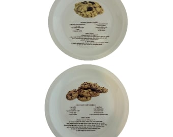 ヴィンテージ風クッキーレシピプレート チョコレートチップオートミール 2枚セット コテージファームハウス