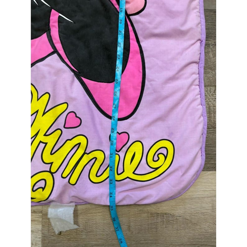 Disney Sleeping Bag Girls Minnie Mouse Purple 52x22" Vintage image 6