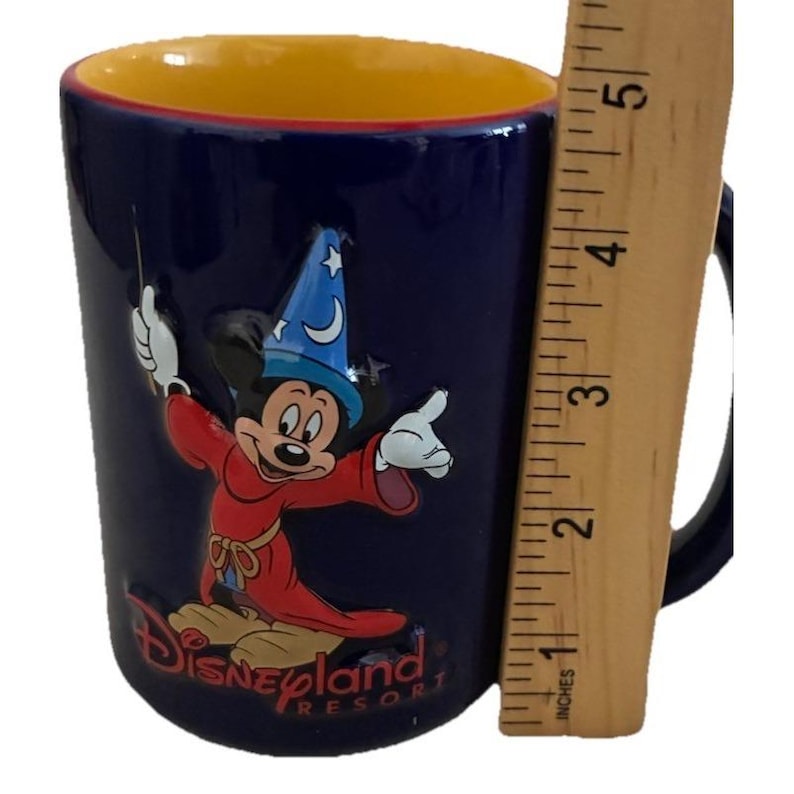 Taza de café de Disneyland Mickey Mouse Azul Taza 3D Fantasía Aprendiz de mago imagen 7