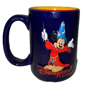 Taza de café de Disneyland Mickey Mouse Azul Taza 3D Fantasía Aprendiz de mago imagen 2