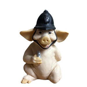 GOOD WORTH Police Pig フィギュア 警官 ブタ 14cm Police Pig Figurine - Etsy