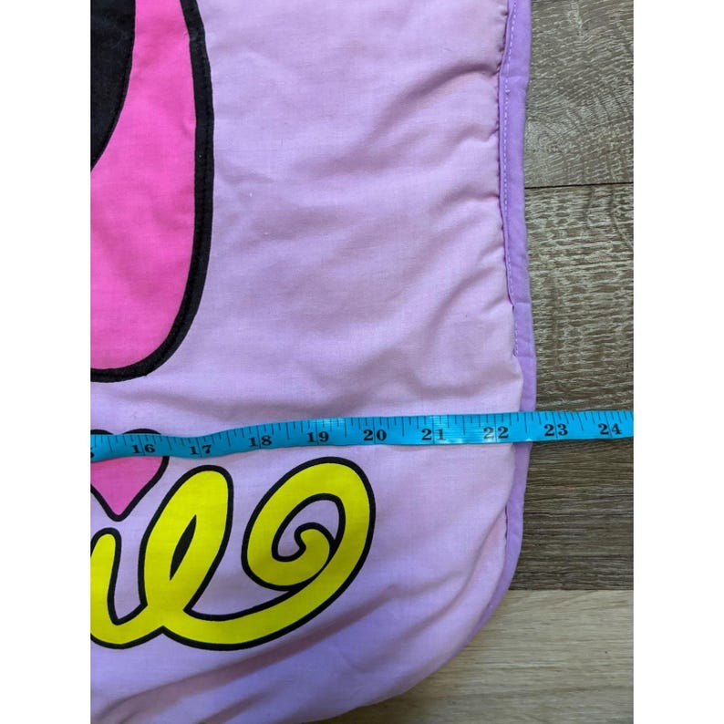 Disney Sleeping Bag Girls Minnie Mouse Purple 52x22" Vintage image 7