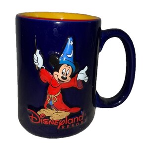 Taza de café de Disneyland Mickey Mouse Azul Taza 3D Fantasía Aprendiz de mago imagen 1