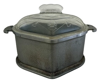 Vintage Guardian Service Casserole Dutch Oven Sweetheart Triangle Pot Glass Lid