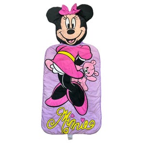 Disney Sleeping Bag Girls Minnie Mouse Purple 52x22" Vintage image 1