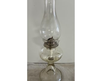 Vintage Kaadan Ltd. Glass Oil Lamp Hurricane Kerosene 18"