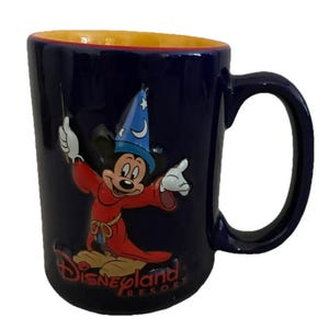 Taza de café de Disneyland Mickey Mouse Azul Taza 3D Fantasía Aprendiz de mago imagen 4