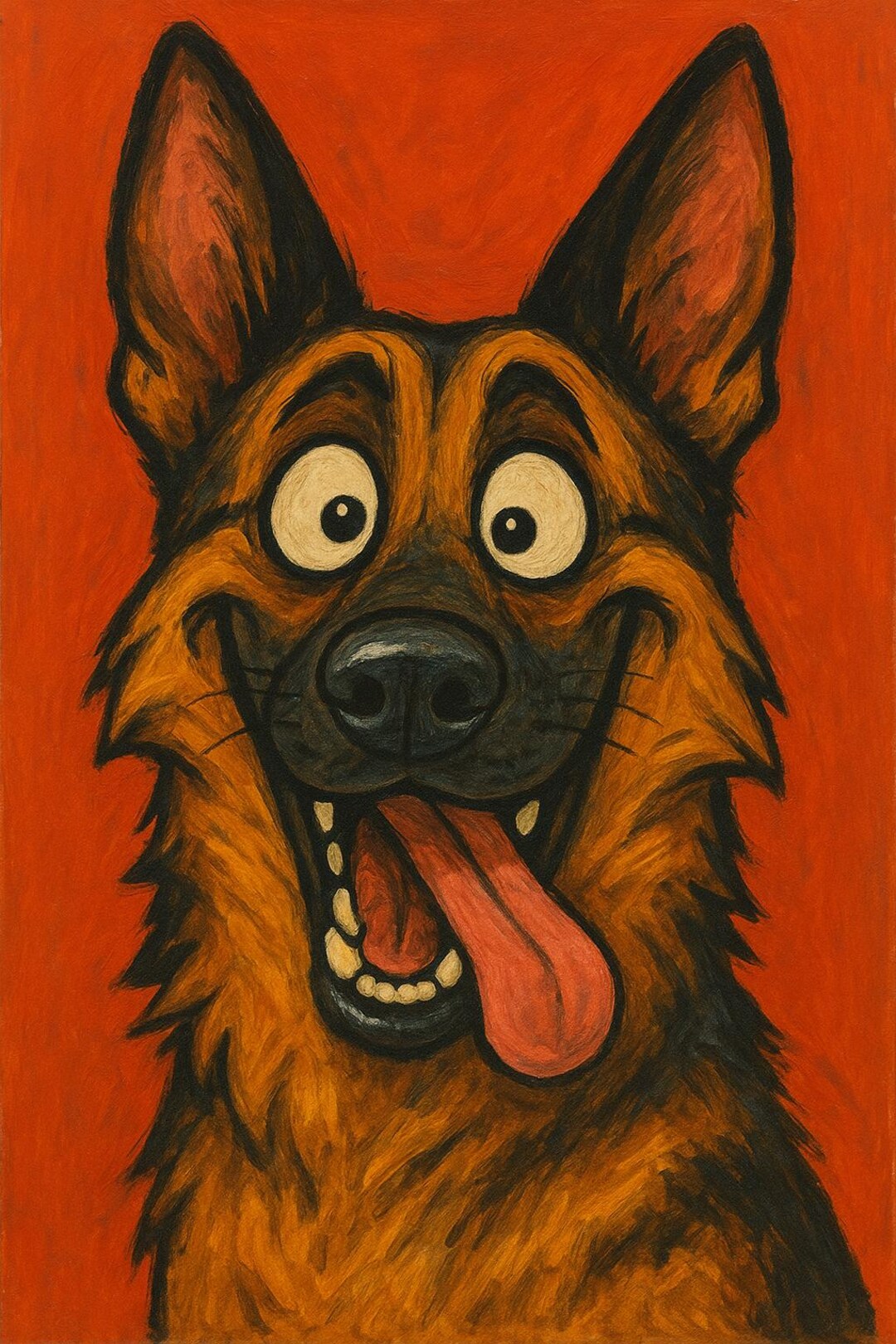 Goofy Silly Funny Pet Puppy Dog Animal Breed Digital Art Picture for ...