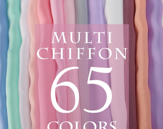 Chiffon Fabric by the Yard – 65 Colors Lightweight Matte Chiffon - Etsy