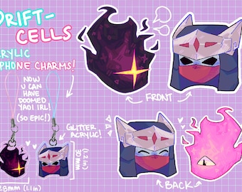 DriftCells acrylic phone charms