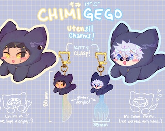 Chibi Gojo and Geto Acrylic Charms!