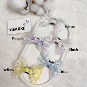 Floral Mesh Bow Clips for Baby Girls – Lightweight Hair Clips for Fine Baby Hair