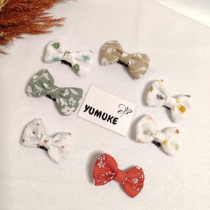 Floral Bow Baby Hair Clip – Soft Non Slip Clip for Fine Hair – 7 Color Options – Newborn to Toddler Accessory – Gift for 0-36M