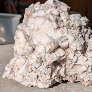 21 lb Natural White/Milky Quartz Rock With Clear Crystal Cave- Raw Quartz Crystal Specimen for Landscaping, Healing & Home Decor