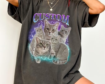 Personalisiertes Foto - Vintage Grafik 90er Jahre T-Shirt, Custom Bootleg Rap T-Shirt, CUSTOM Ihre eigene Bootleg-Idee hier, Custom Photo Shirt, individuelles Haustier-Shirt