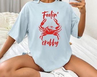 Crabby Mood T-Shirt, Don't Be Crabby Comfort Colors® Shirt, Funny Crab sweatshirt, Ocean Lover Tee, Summer Beach Shirt, Coastal Apparel