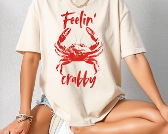Crabby Mood T-Shirt, Don't Be Crabby Comfort Colors® Shirt, Funny Crab sweatshirt, Ocean Lover Tee, Summer Beach Shirt, Coastal Apparel