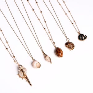 Seashell Necklace, Beach Style Ocean Jewelry, Summer Boho Necklace, Mermaid Summer Gift for Her, Artificial Seashell Necklace