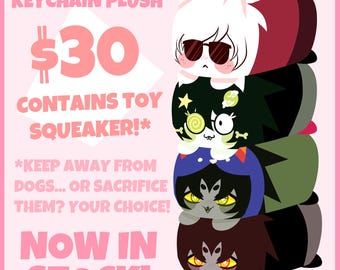Homestuck Mochikororin || 7cm Keychain Plushies with Toy Squeaker (IN STOCK)