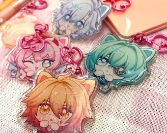Amphoreus Kitties || Honkai: Star Rail 2.5" Inch Epoxy Holographic Keychain Charms