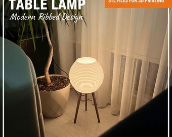 Lampada da tavolo stampata in 3D – Decorazione moderna fai da te per la casa / File STL per stampa 3D / Download digitale