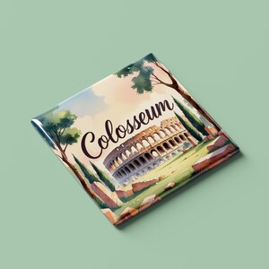Kolosseum Magnet I Rom Erinnerung I Verschiedene Designs I Reisemagnet Handgepresst Reise Souvenir I Italien Monument Amphietheater