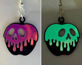 Glow-in-the-Dark Poison Apple Earrings