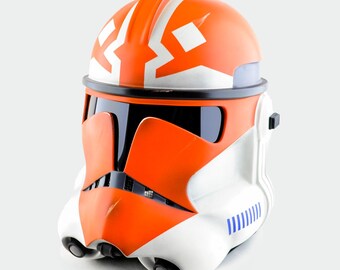 Cracked Ahsoka Clone Trooper Phase 2 Helmet 332nd Company from Star Wars / Cosplay Helmet / Clone Wars / Star Wars Helmet