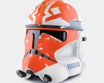 Cracked Ahsoka Clone Trooper Phase 2 Helmet 332nd Company from Star Wars / Cosplay Helmet / Clone Wars / Star Wars Helmet