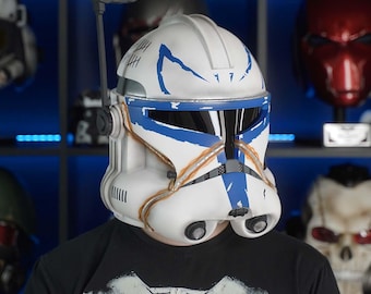 Captain Rex Realistic 501 Legion Helmet / Clone Trooper Phase 2 Helmet from Star Wars / Cosplay Helmet / Star Wars Helmet / Commander Helmet