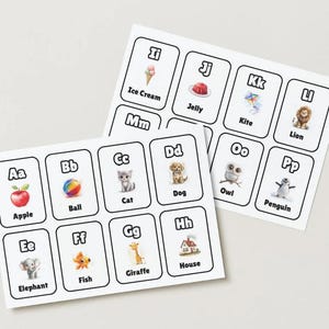 Color Alphabet Flashcards A–Z – Fun Learning Printable for Toddlers & Preschoolers – Instant Download