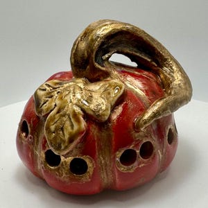 Enchanting Hand-Painted Ceramic Pumpkin