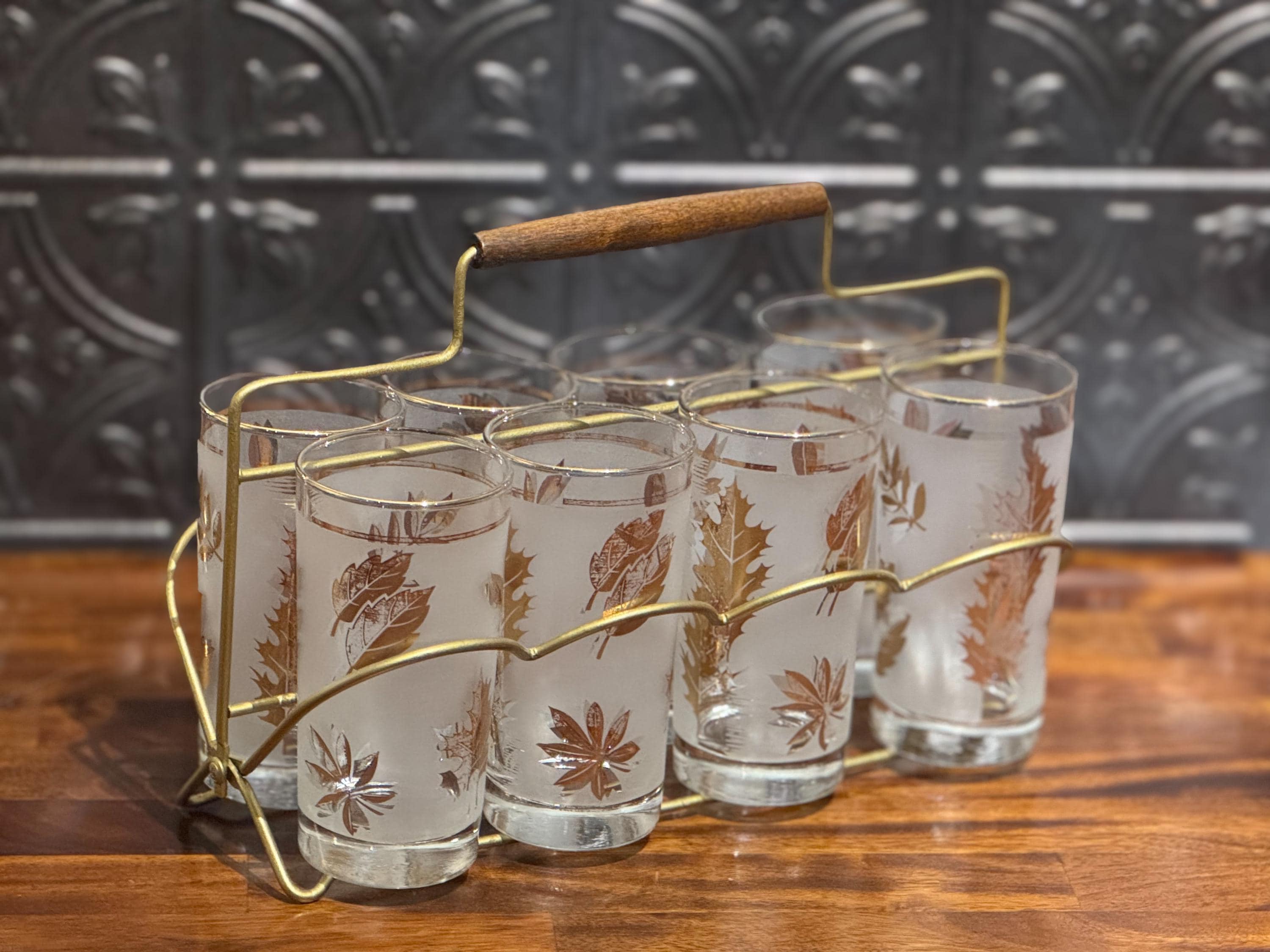 Mid Century Glassware Caddy - Etsy