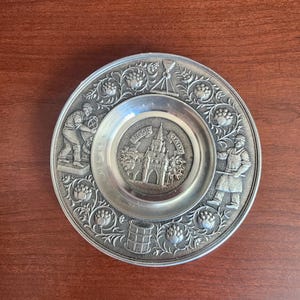 &quot;Seltener seltener feiner Zinn Teller &quot;&quot;Ingolstadt City&quot;&quot; 11,5 cm / 11,5 cm&quot;