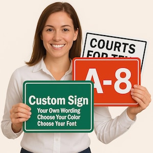 Custom Sign for Wall, Aluminum Metal Sign, Custom Outdoor Sign, Parking Sign, Yard Signage, Metal Business Sign, Property Sign, Garage Sign
