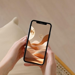 Terracotta Flow – Warm Boho Phone Wallpaper | Minimal Aesthetic Digital Download