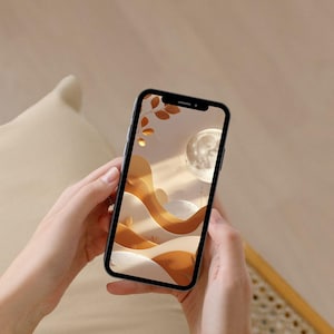 Abstract Boho Minimalist Wallpaper | Neutral Beige Terracotta Phone Background | Aesthetic Digital Download for iPhone & Android