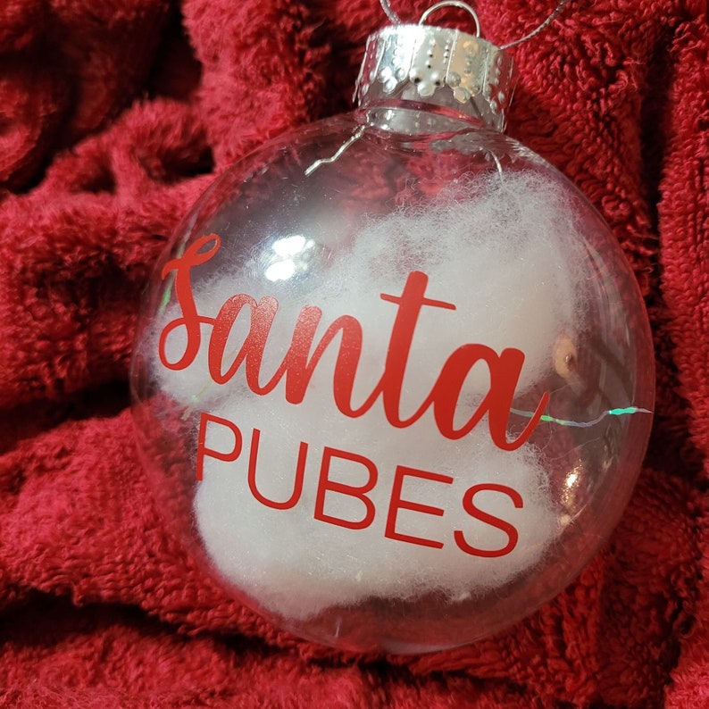Gag Gift Santa's Pubes Christmas Ornament Etsy