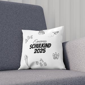 School enrollment pillow schoolchild 2025 I Personalized pillow with name to color in I individual gift back to school I DIY pillow