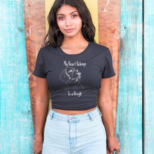 Beagle Lover Graphic Tee: Women&#39;s Dog Mom Shirt
