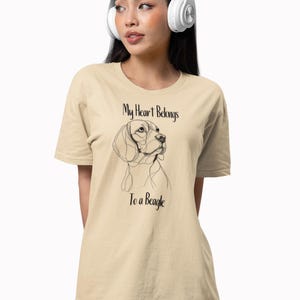 My Heart Belongs To a Beagle: Cute Beagle Quote Tee, Dog Lover&#39;s Shirt, Pet Owner Gift, Women&#39;s Graphic T-Shirt, Animal Love