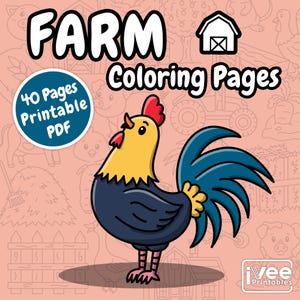 Dibujos para colorear de la granja: 40 hojas imprimibles de animales de granja (Descarga PDF)