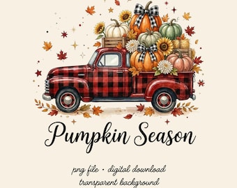 Fall Pumpkins Truck PNG, Coquette Fall png, Pumpkin Season Shirt, Cozy Pumpkin png, Trendy Fall png, Autumn Aesthetic, (Digital Download)