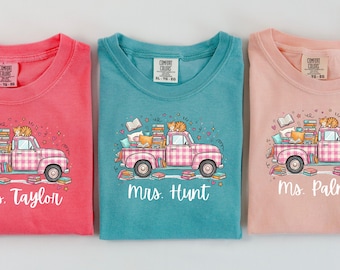 Custom Teacher Name PNG, Reading Teacher Shirt, Librarian Shirt, Gift from Student, Classroom Decor, Teachers Week, (Digital Download)