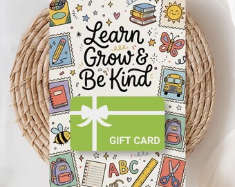 Printable Teacher Gift Card Holder, Back to School Teacher Gift, Teacher Be Kind Gift, Teacher Thanks Gift, School Staff Gift