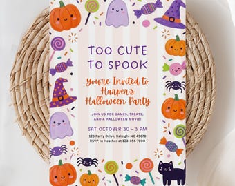 Kids Halloween Party Invitation, Costume Party Invite, Halloween evite, Tween Birthday, Spooktacular, Halloween Fiesta (Editable Template)
