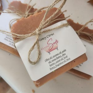 Honey Citrus soap bars, handmade soap, natural soap, honey soap