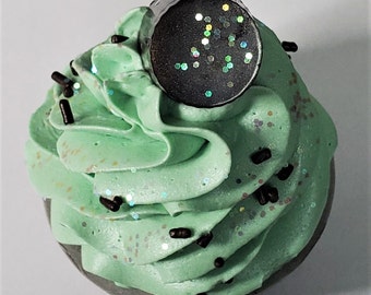 Soap cupcake Chocolate Mint Faux food soap dessert soap